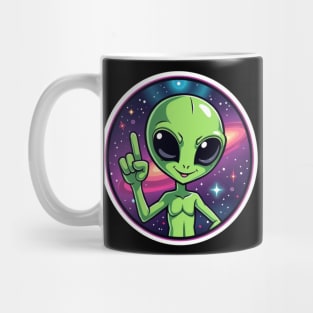 Cosmic Command: The Pointing Alien Mug